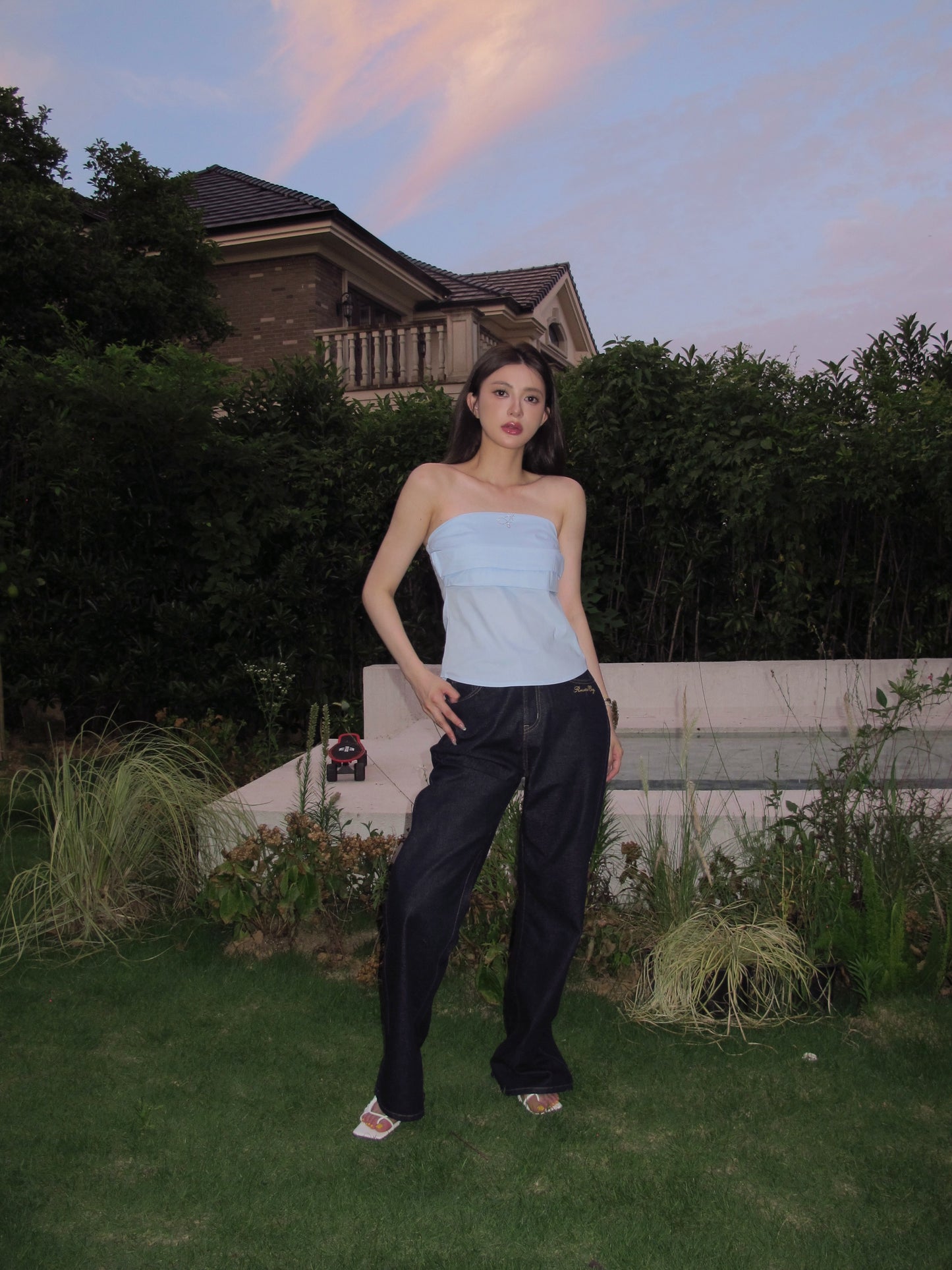 Romantic denim bottom
