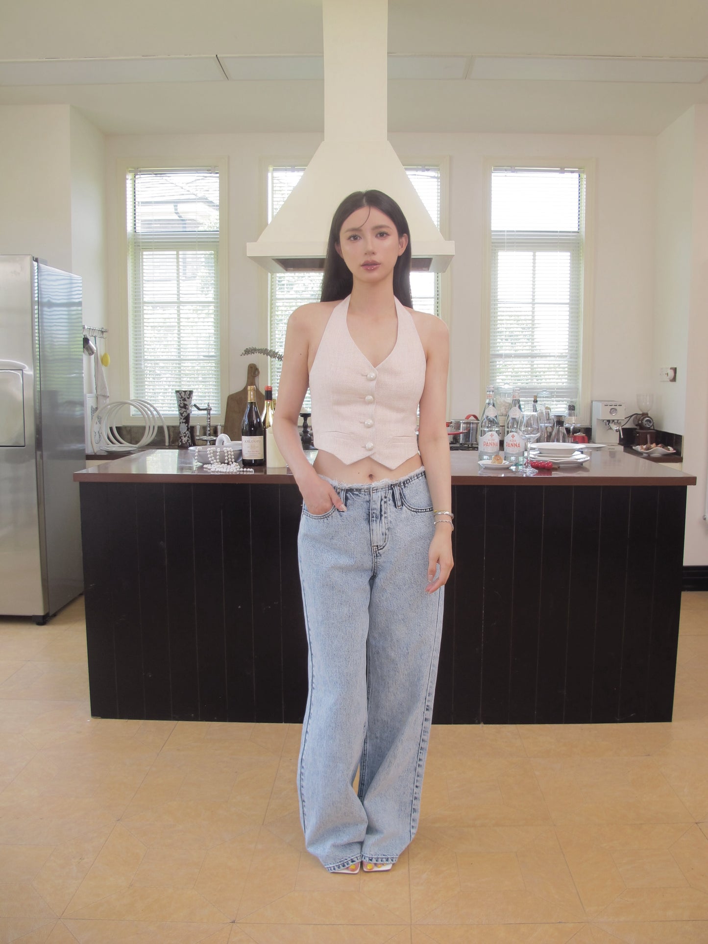 Hi-west denim bottom