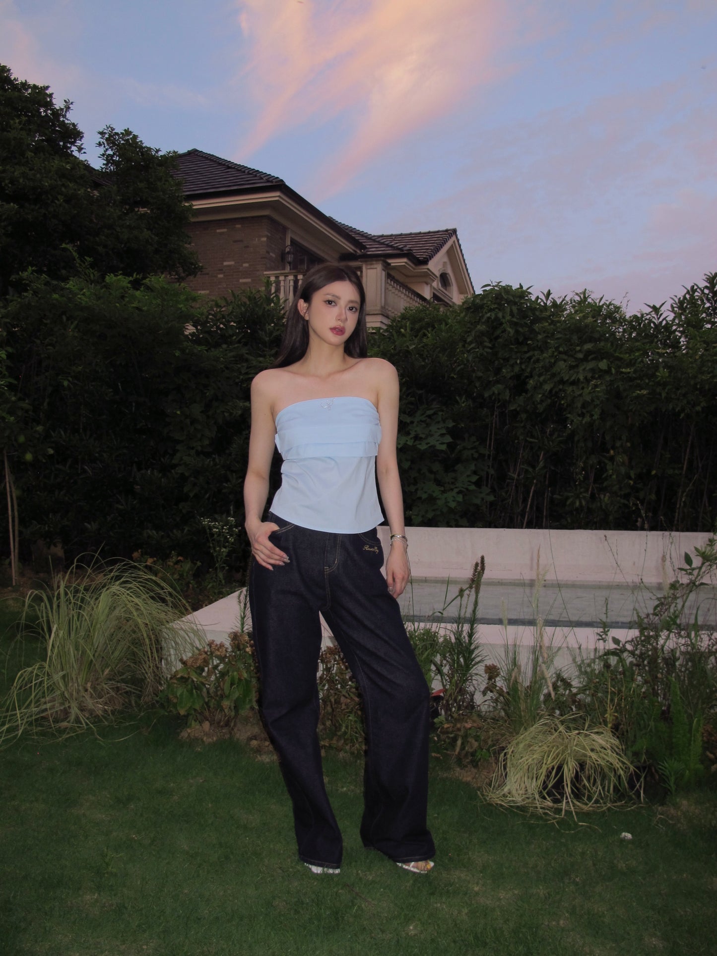Romantic denim bottom