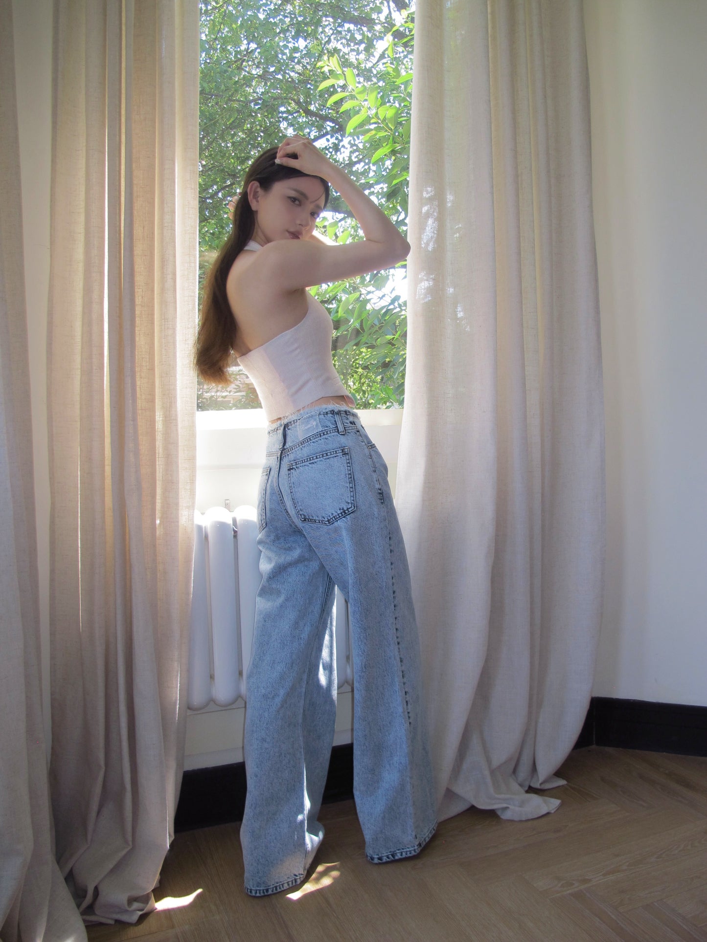 Hi-west denim bottom