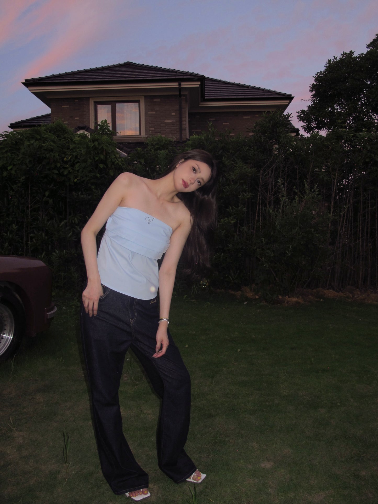 Romantic denim bottom