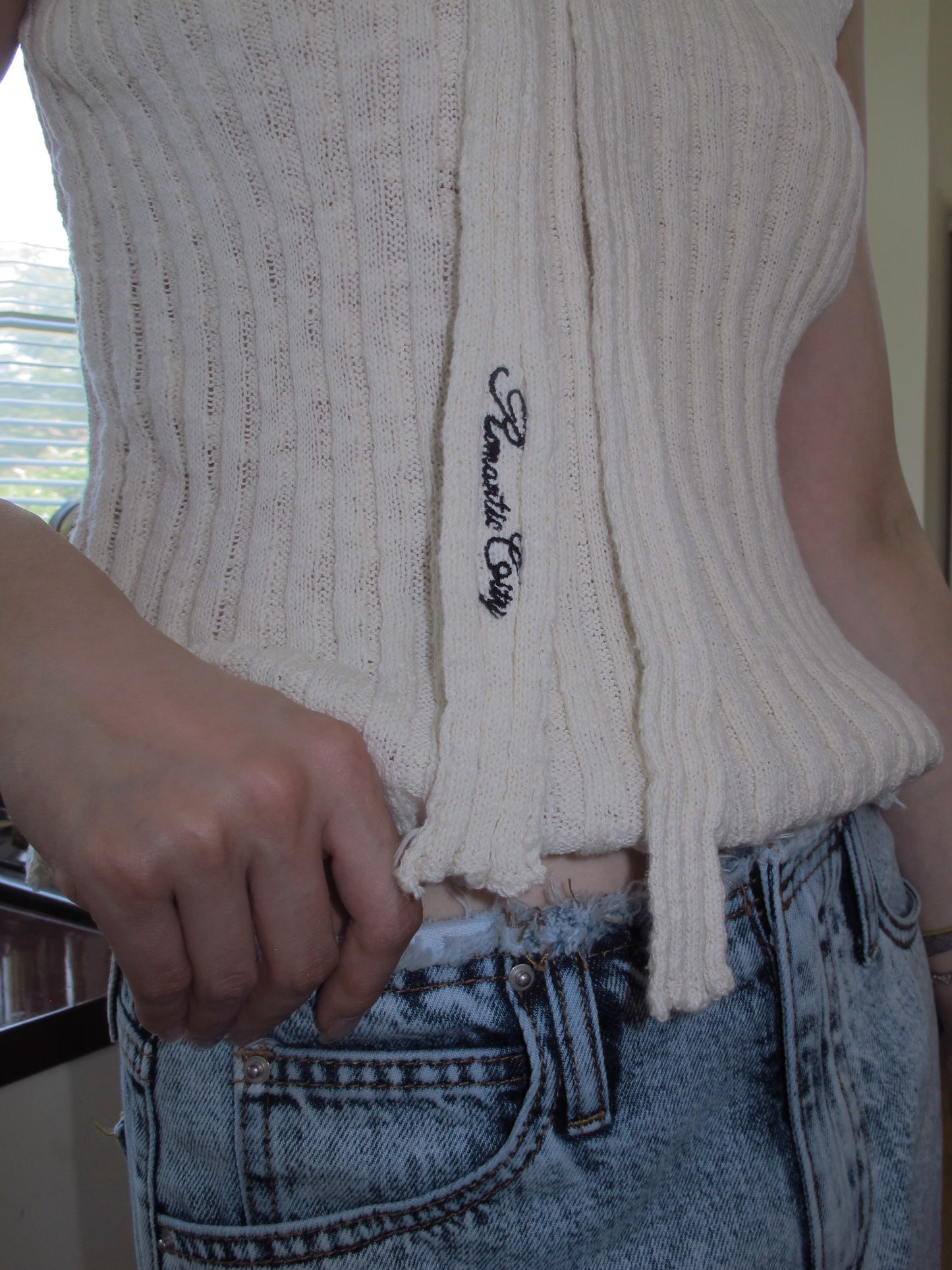 Chiffon knit top