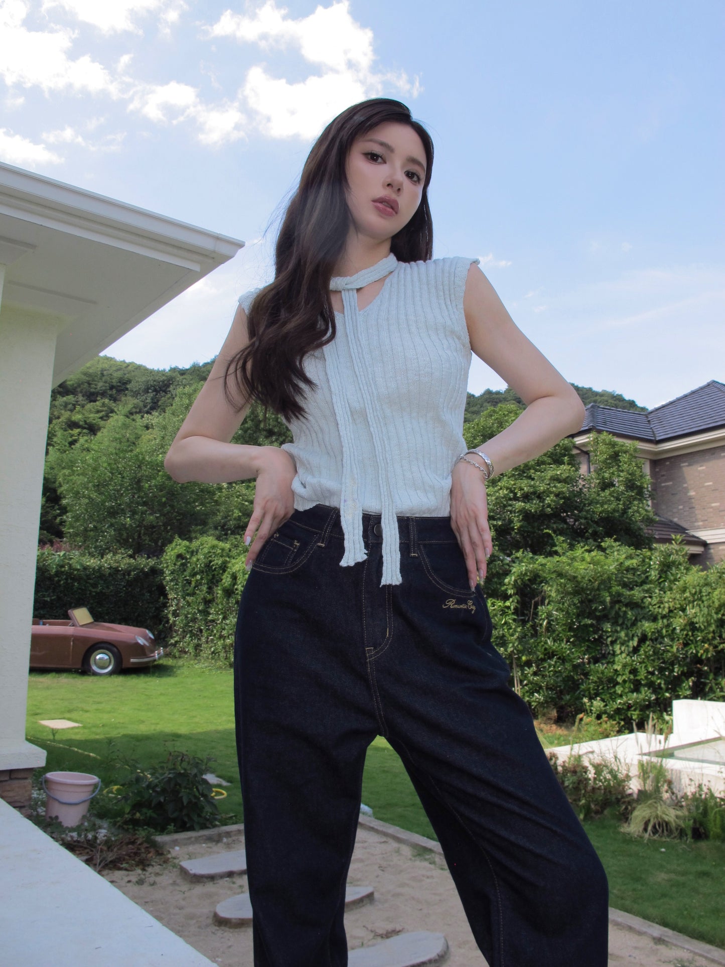 Romantic denim bottom