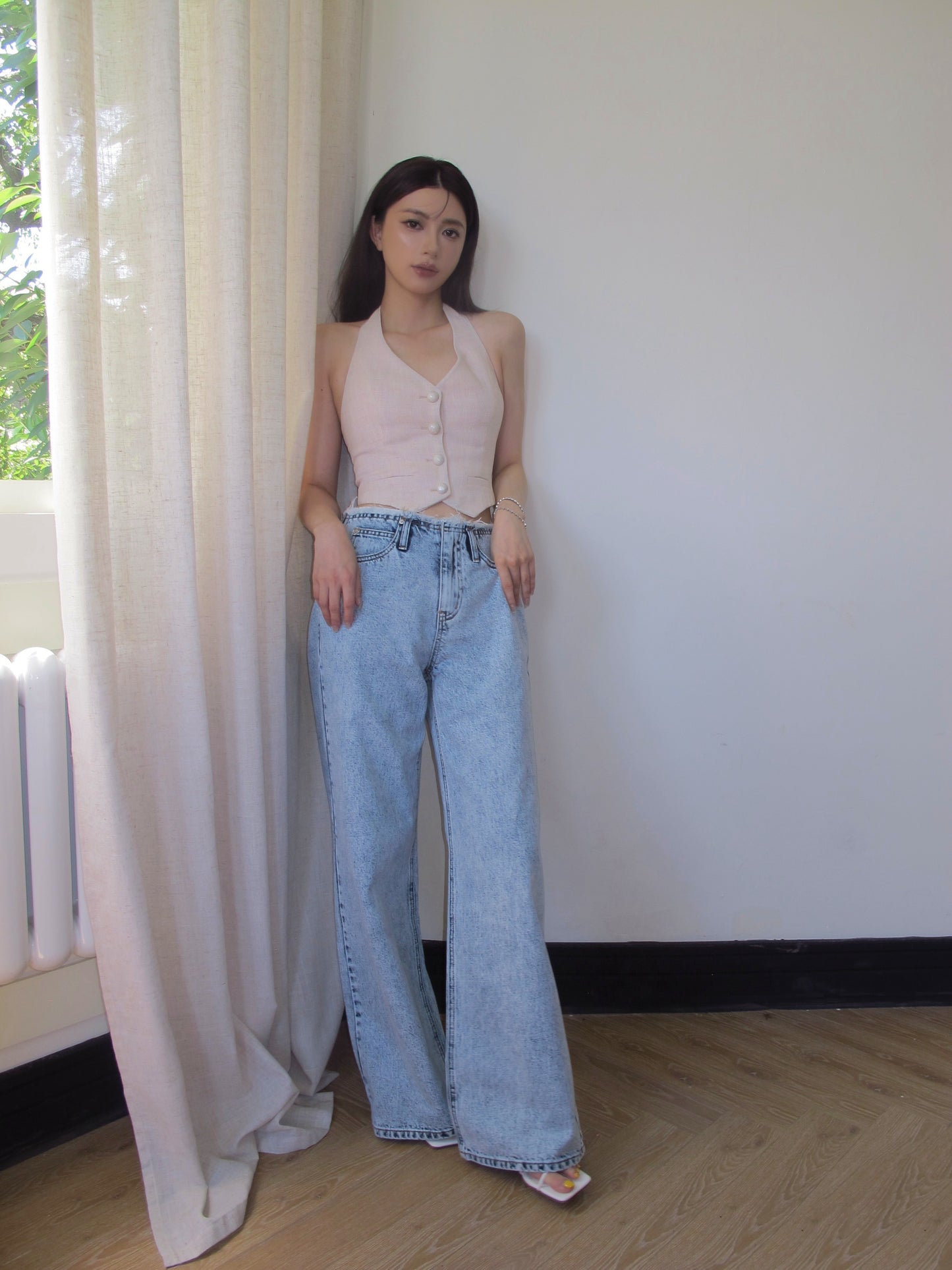 Hi-west denim bottom