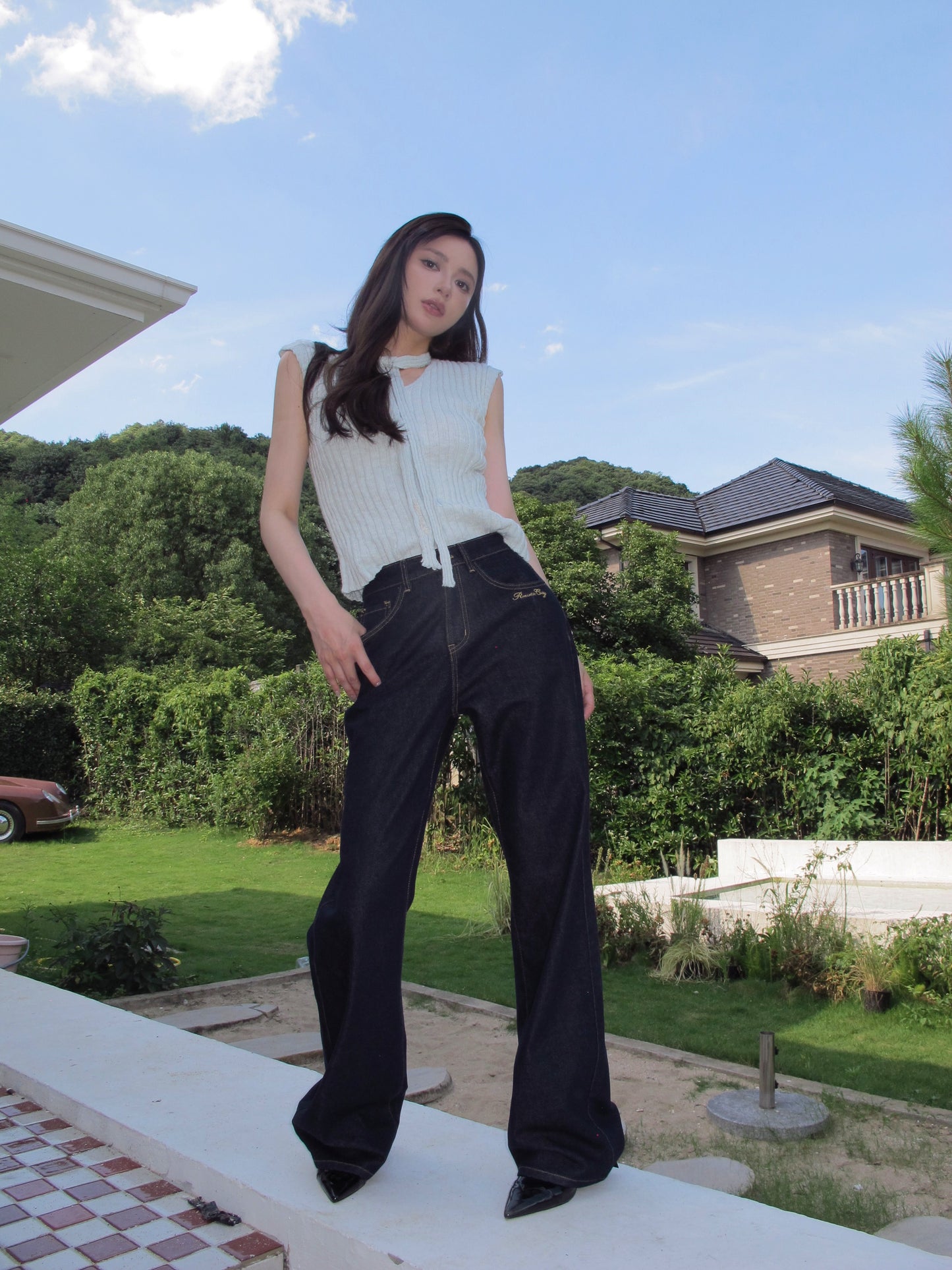 Romantic denim bottom