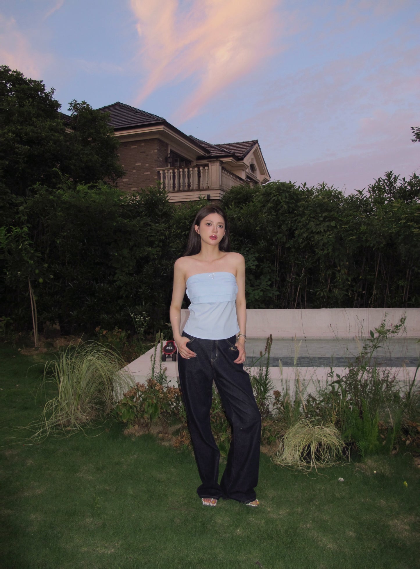 Romantic denim bottom
