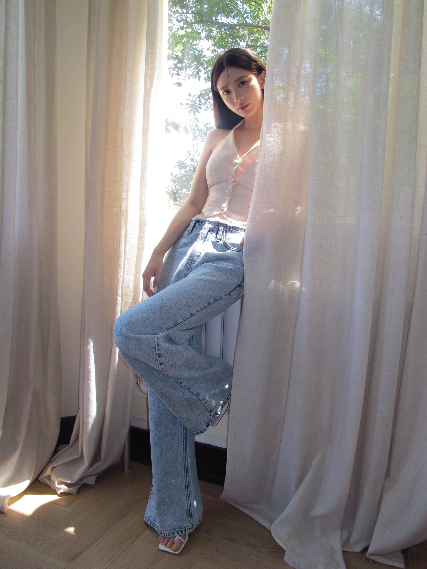 Hi-west denim bottom