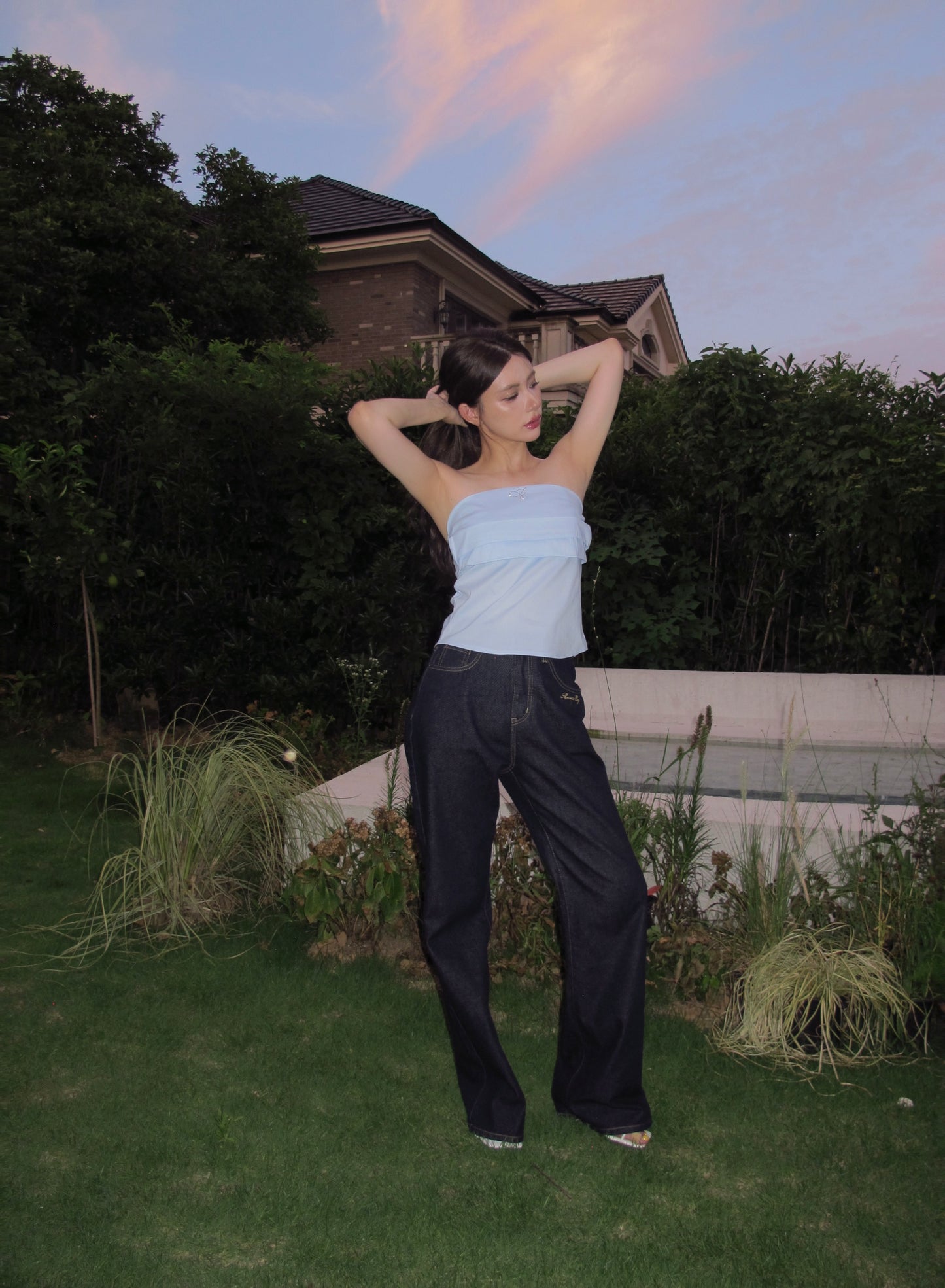 Romantic denim bottom
