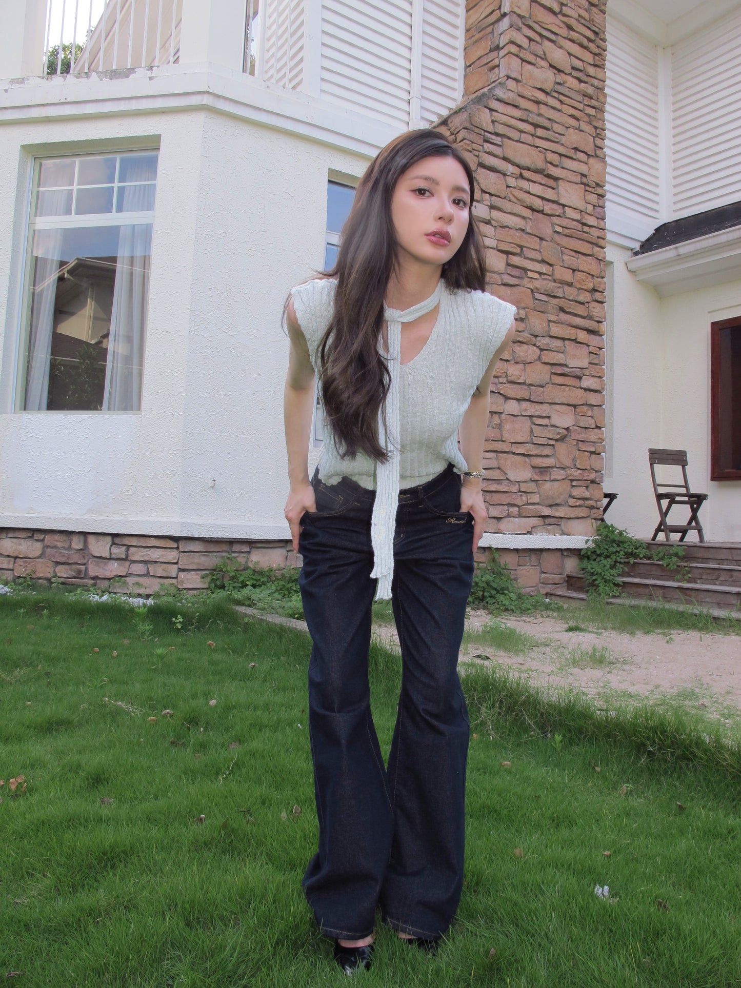 Romantic denim bottom