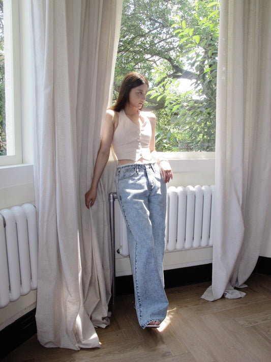 Hi-west denim bottom